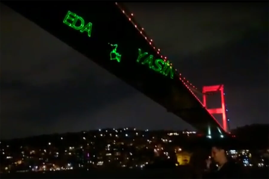 Laser Marriage Proposal